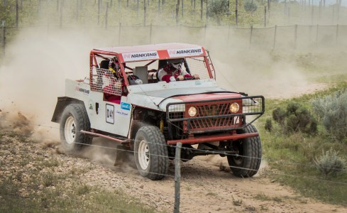 Jeff Guscott in his off-road racer.