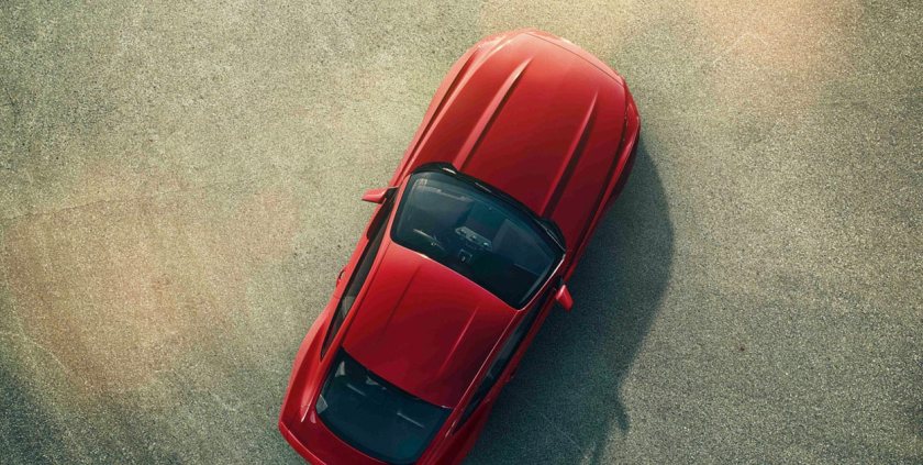 Ford Mustang from above