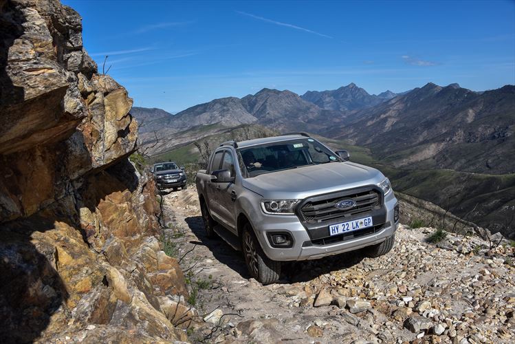 Ford Ranger on mountain path