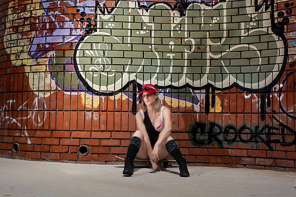 Girl with skateboard