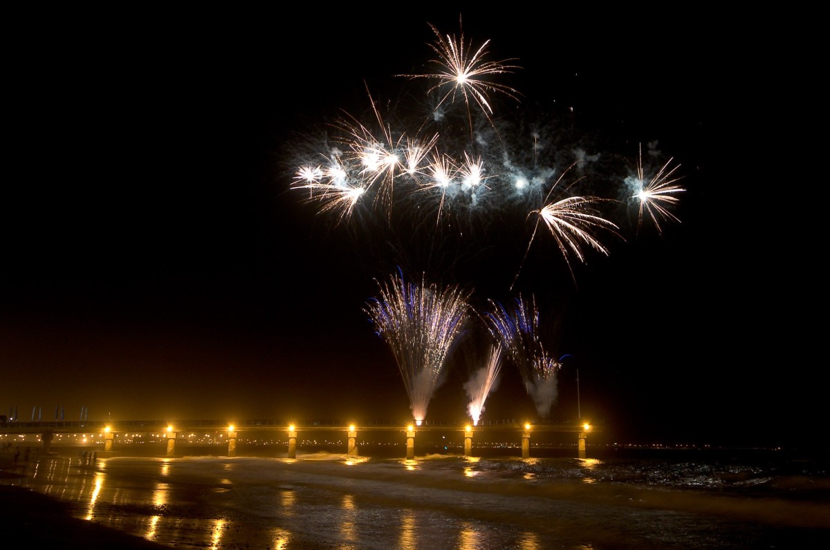 Fireworks off Shark Rock Pier
